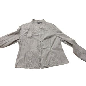 a.n.a. | Utility Jacket Blazer Stretch Size XL Black and White Structure